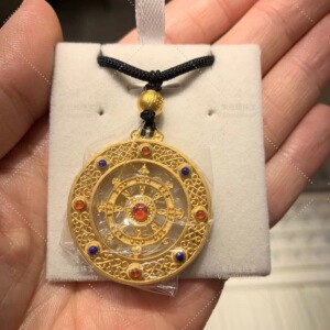 索尼娅珠宝全球购香港周大福传承系列双龙戏珠时来运转吊坠足金女