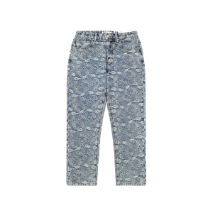 腰果花牛仔裤1807