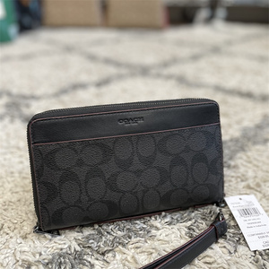 潼妈 coach蔻驰男士长款钱包拉链包 f25517 加拿大代购直邮