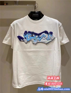 *浠浠空姐*lv路易威登 22年早秋男士 3d graffiti 刺绣t恤 1aa54k