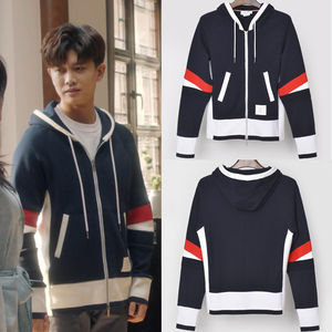 一生一世周生辰任嘉伦同款衣服tb男女撞色拼接开衫连帽卫衣外套