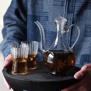仿古耐热简约玻璃酒壶冷泡绿茶壶透明传统水注醒酒壶可加热花草茶