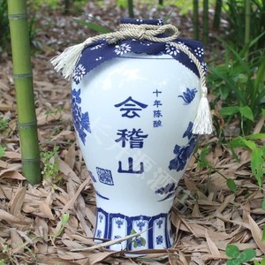 绍兴黄酒会稽山十年陈酿 10年陈花雕酒青花瓷瓶 2.5L 礼盒装