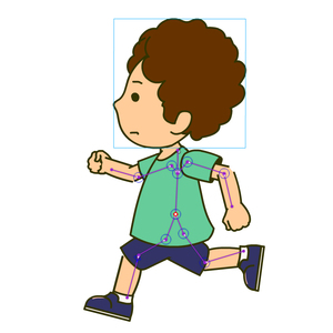 骨骼动画人物跑步动作运动规律1原创flash cs6动画源文件animate