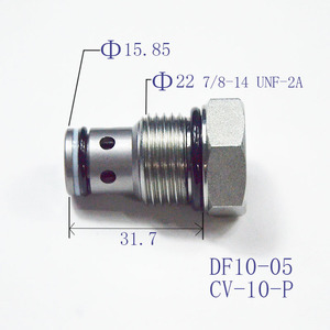 螺纹插装式单向阀DF10-05 CV-10-P保压