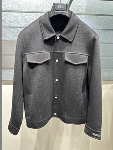 GXG男装外套2023冬季商场同款黑色羊绒保暖短款大衣男GEX10630174
