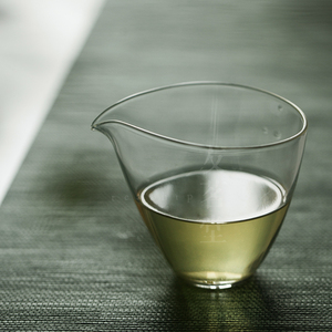 2024新款友茗堂码厚玻璃大杯公道加杯耐热公杯茶漏杯茶具杯茶茶道