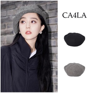 日本代购CA4LA范冰冰同款贝雷帽羊毛八角画家帽报童帽女DOU01817