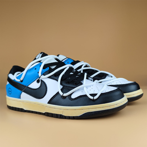 nike dunk low球鞋定制藤原浩大闪电vibe做旧ow解构鞋带男女板鞋