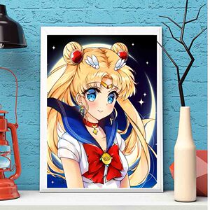 卡通动画人物美少女战士钻石画儿童卧室房间装饰画手工贴钻画砖石