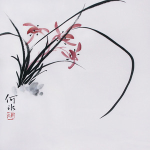 原创手绘国画兰花小品无框装饰画原稿真迹水墨画餐厅字画精品特惠