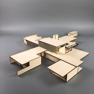 大熊model考夫曼沙漠别墅建筑沙盘diy手工大师作业成品模型材料包