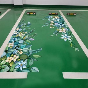 3d立体车位贴纸地面卡通涂鸦地贴画车库地上电梯玻璃门贴柜子装饰