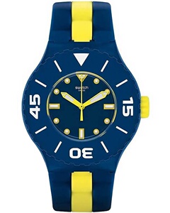 斯沃琪(swatch)手表潜水表 七彩鱼suuk100原装表带 小丑鱼suuw100