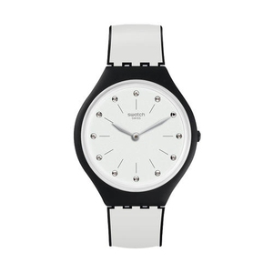 swatch斯沃琪手表 男女石英学生手表超薄 skin蝉翼白 svob102