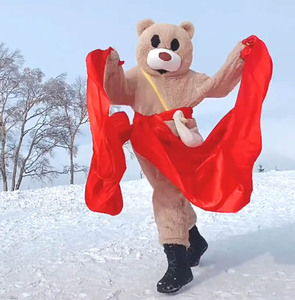 恶搞可爱跳舞熊抖音网红企业吉祥物来图定制行走卡通人偶服装头套