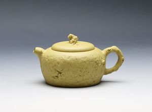 宜兴紫砂壶 实力陶手 李琴 《石松》 唯美花器 原矿老段泥 220cc