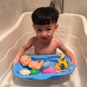 宝宝洗澡玩具小浴盆儿童女孩男孩过家家婴儿浴室网红水上戏水娃娃