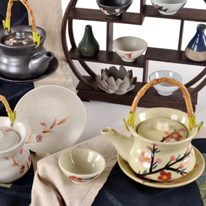 热卖日式陶瓷餐具出口日本海鲜壶日式小茶壶鲜汤壶单人茶壶土瓶蒸