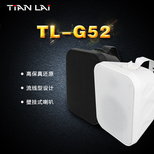 天籁TL-G52高保真HIFI壁挂式音箱无源二分频定阻真防水挂式喇叭