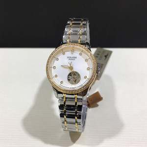 专柜正品古尊女士手表镶钻镂空玫瑰金机械表时尚水钻女表防水6153