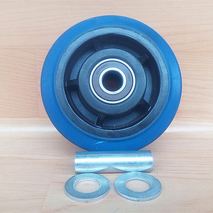 5寸重型高弹力天然橡胶弹力轮单轮片耐磨工业脚轮超静音