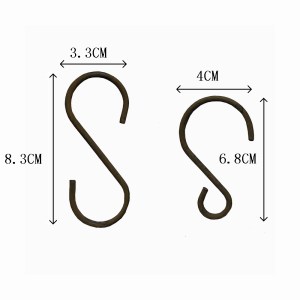 哥是花艺界的传说S型铁线挂钩锈色复古收纳挂钩花盆收纳随单包邮