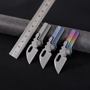 户外多功能钛合金S35VN粉末钢迷你挂扣小折刀EDC刀具