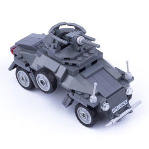 兼容乐高二战德国毫须式装甲车sd.kfz. 222军事类拼插积木男孩