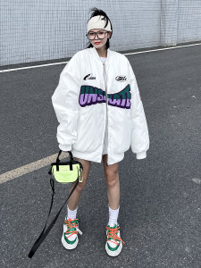 美式高街hiphop棒球服男女秋冬季欧美街头潮牌夹克休闲棉服外套潮