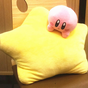 日本原单 任天堂 星之卡比 五角星之卡比毛绒玩具羽绒棉抱枕靠枕