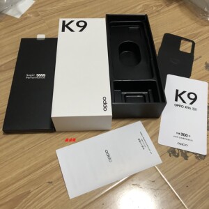 oppo k9s手机包装空盒子原装充电器头数据线标新展示正品直播全套