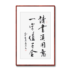 《读书须用意一字值千金》书法家手写真迹毛笔字书法作品装饰字画