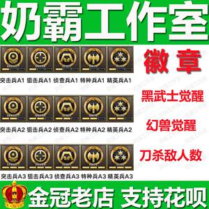 穿越火线cf徽章代练刷突狙击兵侦查特种精英a3幻兽黑武士觉醒等级