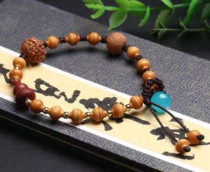 橄榄核金碗手链手工原创设计金饭碗橄榄核雕刻手串配金刚莲花菩提