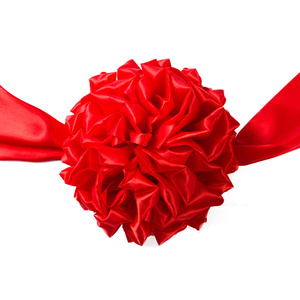 大红花球 汽车新车交车大红花红绸布结婚彩绣球 剪彩花球开业庆典