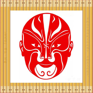 京剧脸谱剪纸送人