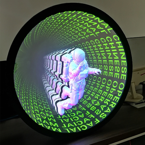 深渊镜千层镜字定制霓虹灯网红背景墙logo门头招牌酒吧隧道镜灯箱