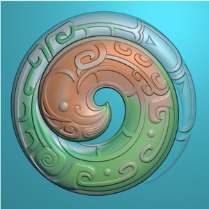 仿古花纹玉璧玉雕精雕图浮雕灰度仿古凤纹平安扣时来运转挂件