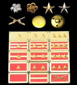 国军领章 梅花 枪花 五星徽章