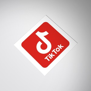 海外版抖音符号后三角窗车贴纸tiktokdecalsticker潮车个性贴花