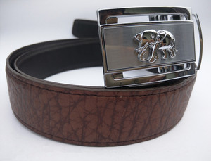 泰国进口高档象皮皮带男士大象商务休闲自动扣腰带皮带