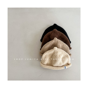 暖和小奶嘴帽~韩国宝宝帽子秋冬款针织毛线帽可爱超萌婴儿套头帽