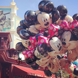 深圳迪士尼米奇妙妙屋米老鼠卡通人物造型铝膜气球儿童生日布置