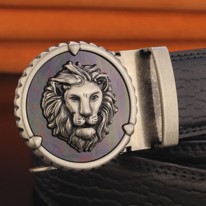 潮牌霸气狮子头皮带男士真皮自动扣休闲腰带男潮流时尚个性西裤带