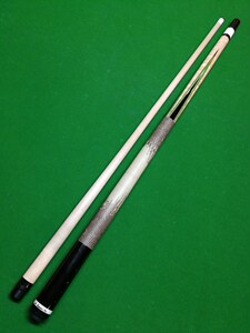 二手cbz手工台球杆鸟眼枫木插黑檀4插4色板