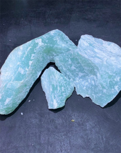 新疆岫玉蓝冰料天青冻原石原料和田玉析木河磨玉老玉手把件手镯