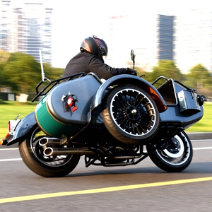 飞翎500c双缸水冷边三轮摩托车偏三轮偏斗复古机车侉子整车可上牌