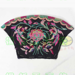 28x17cm苗族土家族平绣收藏老刺绣片手工老绣花挑花服饰壁配饰