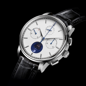 艾度斐度衔尾蛇 海鸥机芯月相计时码表机械手表鳄鱼皮带男士腕表